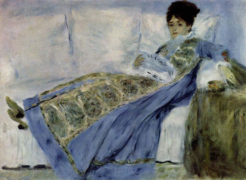 Pierre-Auguste Renoir Madame Monet auf dem Divan France oil painting art